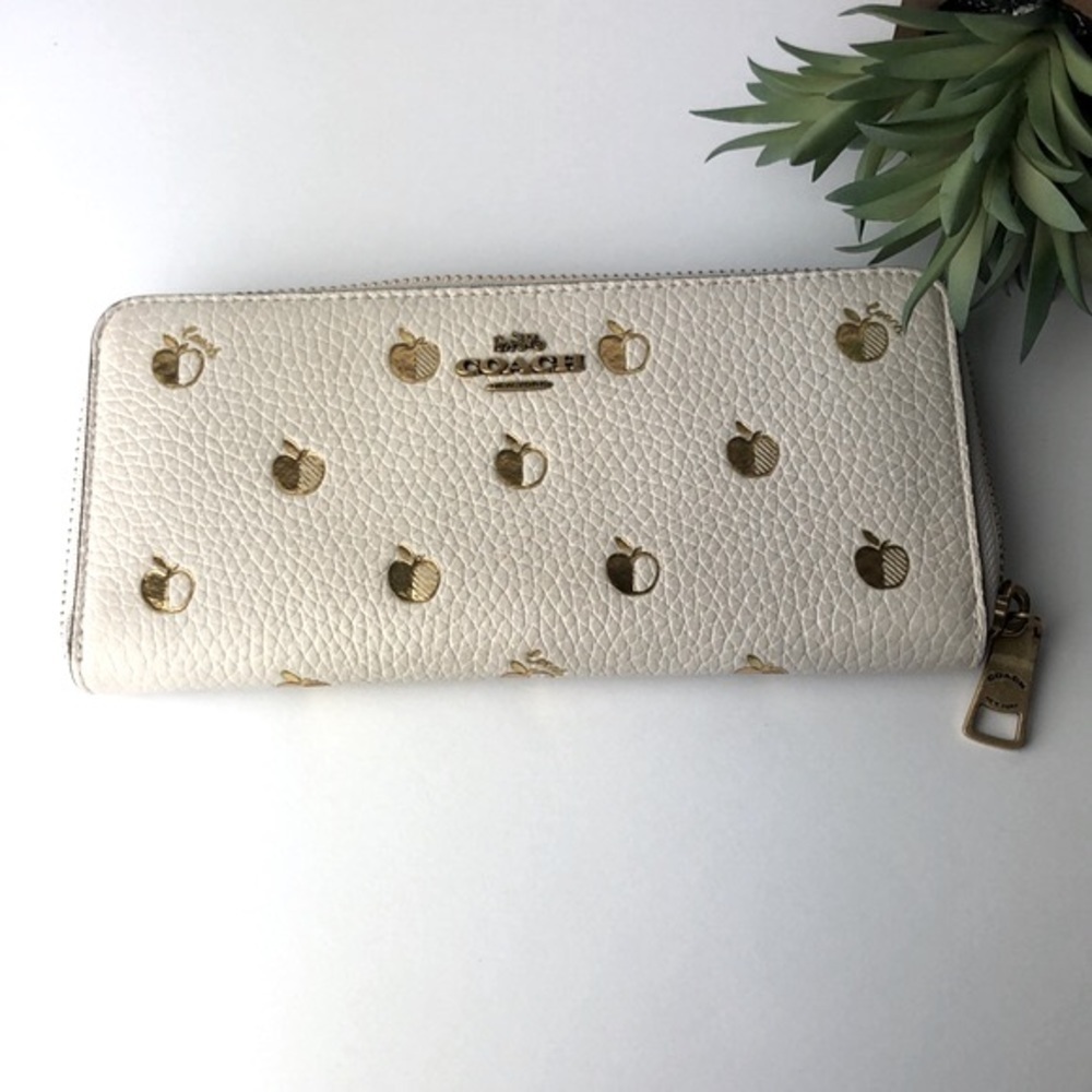 Coach Apple Accordion Zip Wallet